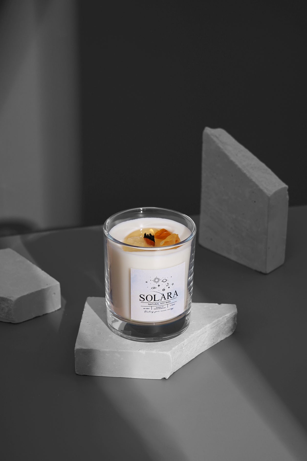 Crystal wishing candle